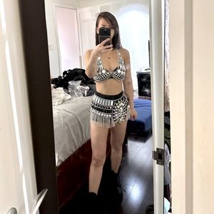 Festival Rave Rhinestone Crystal 2 piece set